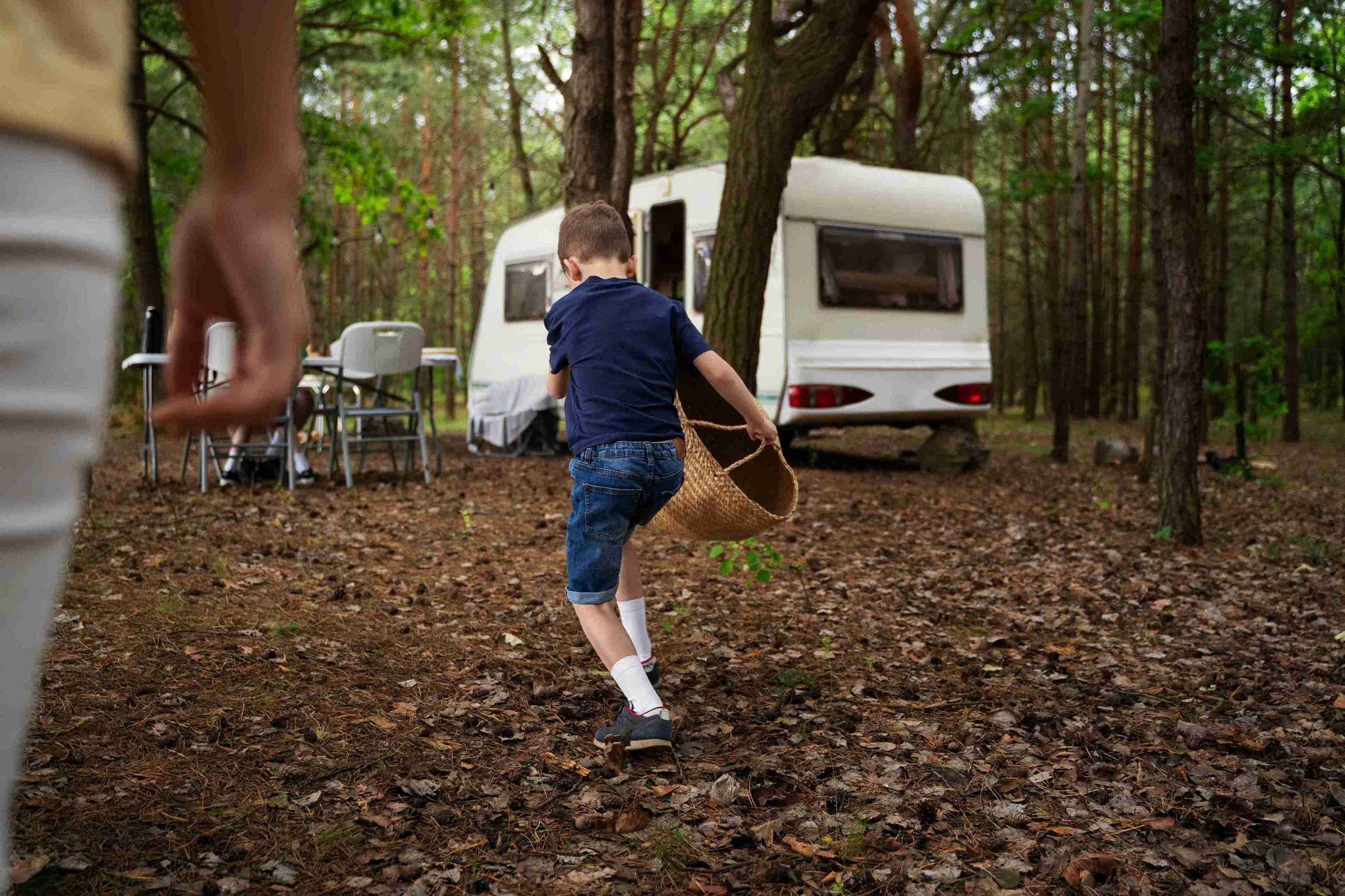 Full hookup RV sites Azle Texas under mature pecan tree shade at Pecan Acres RV Park