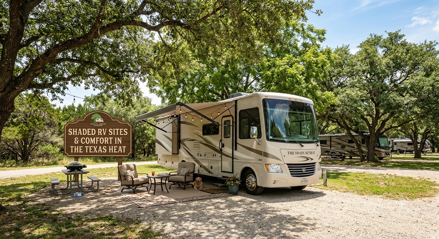 Shaded RV Sites & Comfort in the Texas Heat